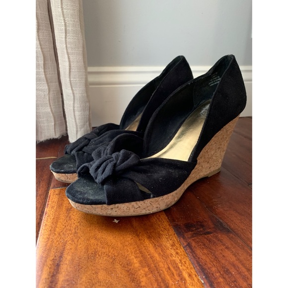 H&M Women’s open toe black wedges - Picture 2 of 7